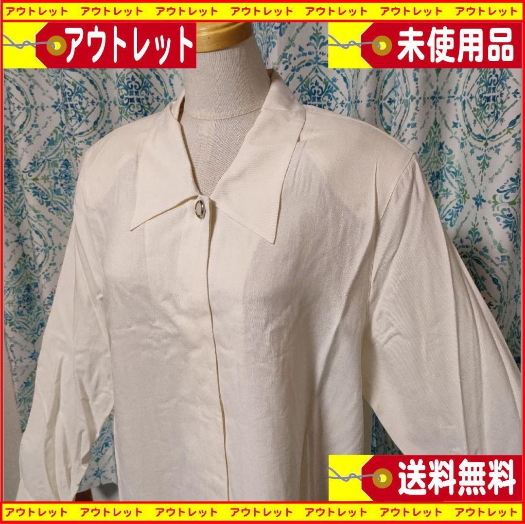 未使用jasmi ジャスミ （シルク絹100％）レディースシャツ（サイズL） 新品　送料無料　昭和レトロ・アンティーク調_画像1