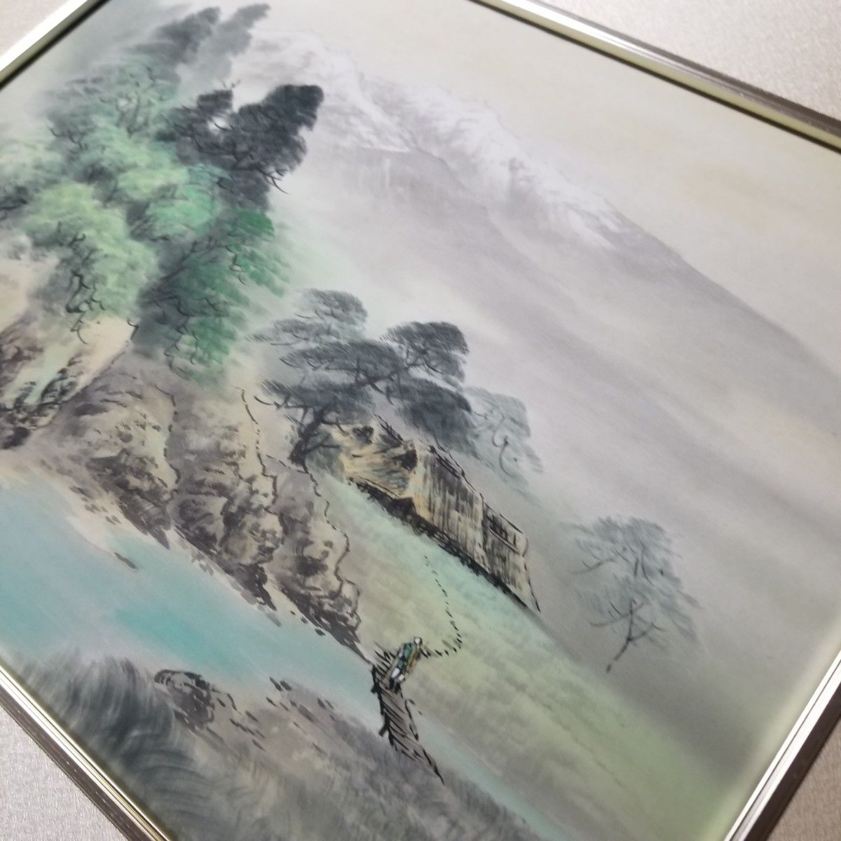 絵画　山水画　 水墨画　風景画　 額装