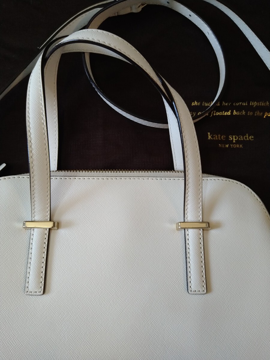 ケートスペード　ニューヨーク　KATE SPADE NEW YORK レザー ハンドバッグ白_画像3