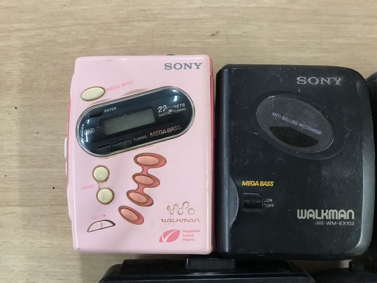 SONY WM-FX202 WM-EX102 他 ソニー カセットプレーヤー WALKMAN カセットプレーヤー ウォークマン 5点セット◆ジャンク品 [3613W]_画像2