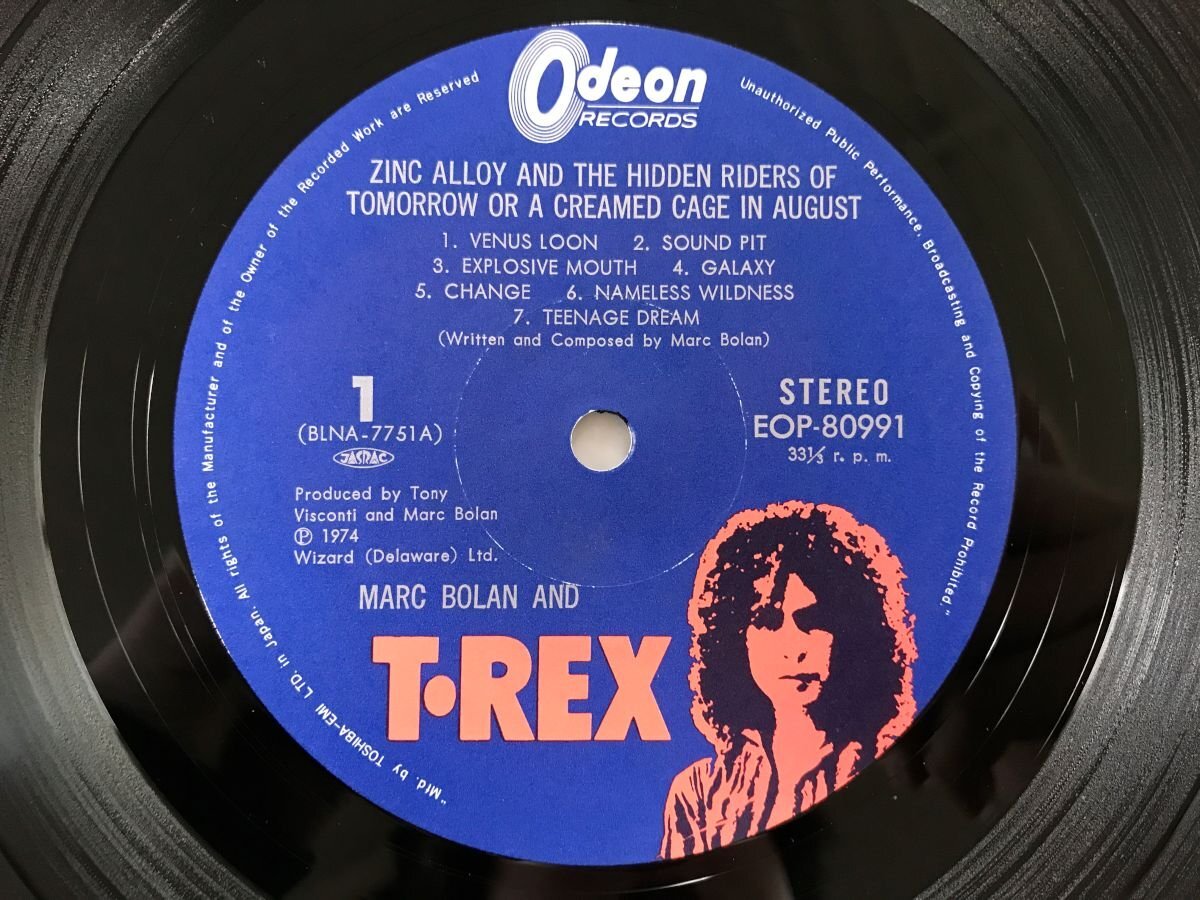 LP / T.REX / ZINC ALLOY AND THE HIDDEN RIDERS OF TOMORROW OR / 帯付 [6268RR]_画像3