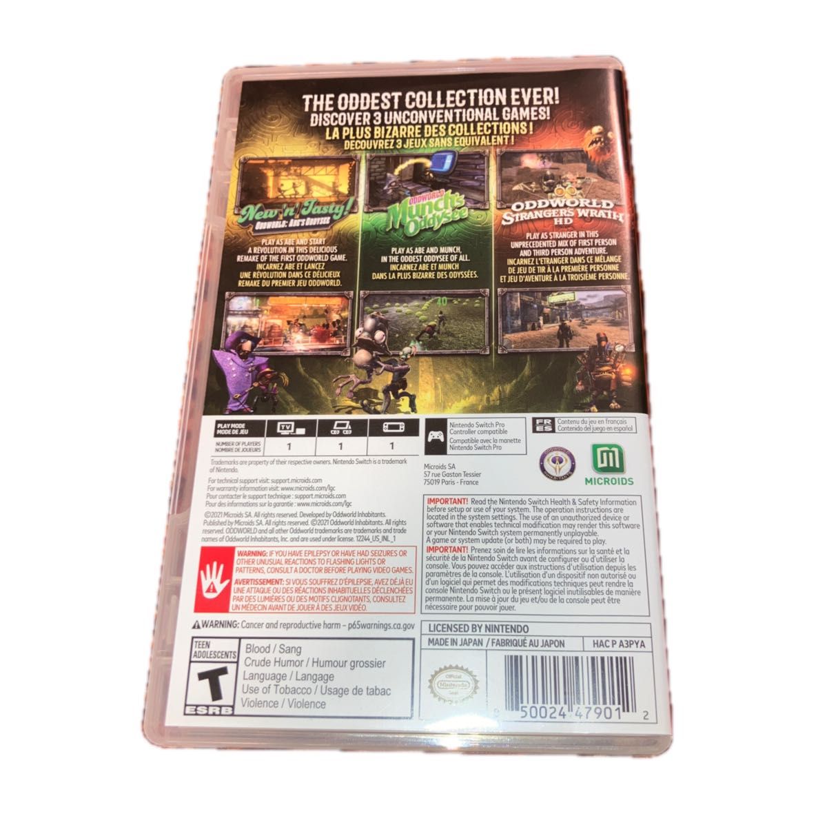 )Oddworld: Collection  輸入版:北米　Switch 国内Switchでプレイ可能　エイブアゴーゴー　グロ　