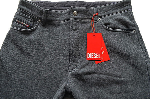 【正規品/新品】DIESEL ディーゼル スウェット・チノパンツ チャコール P-MACS 最高の履き心地/肌触り W30_画像2