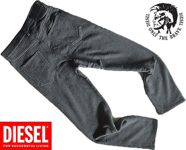 【正規品/新品】DIESEL ディーゼル スウェット・チノパンツ チャコールグレー P-MACS 最高の履き心地/肌触り W34_画像3