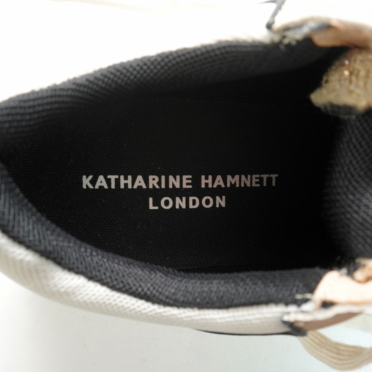 KATHARINE HAMNETT LONDON Katharine Hamnett London 24.0 sneakers tweed leather beige /NC30