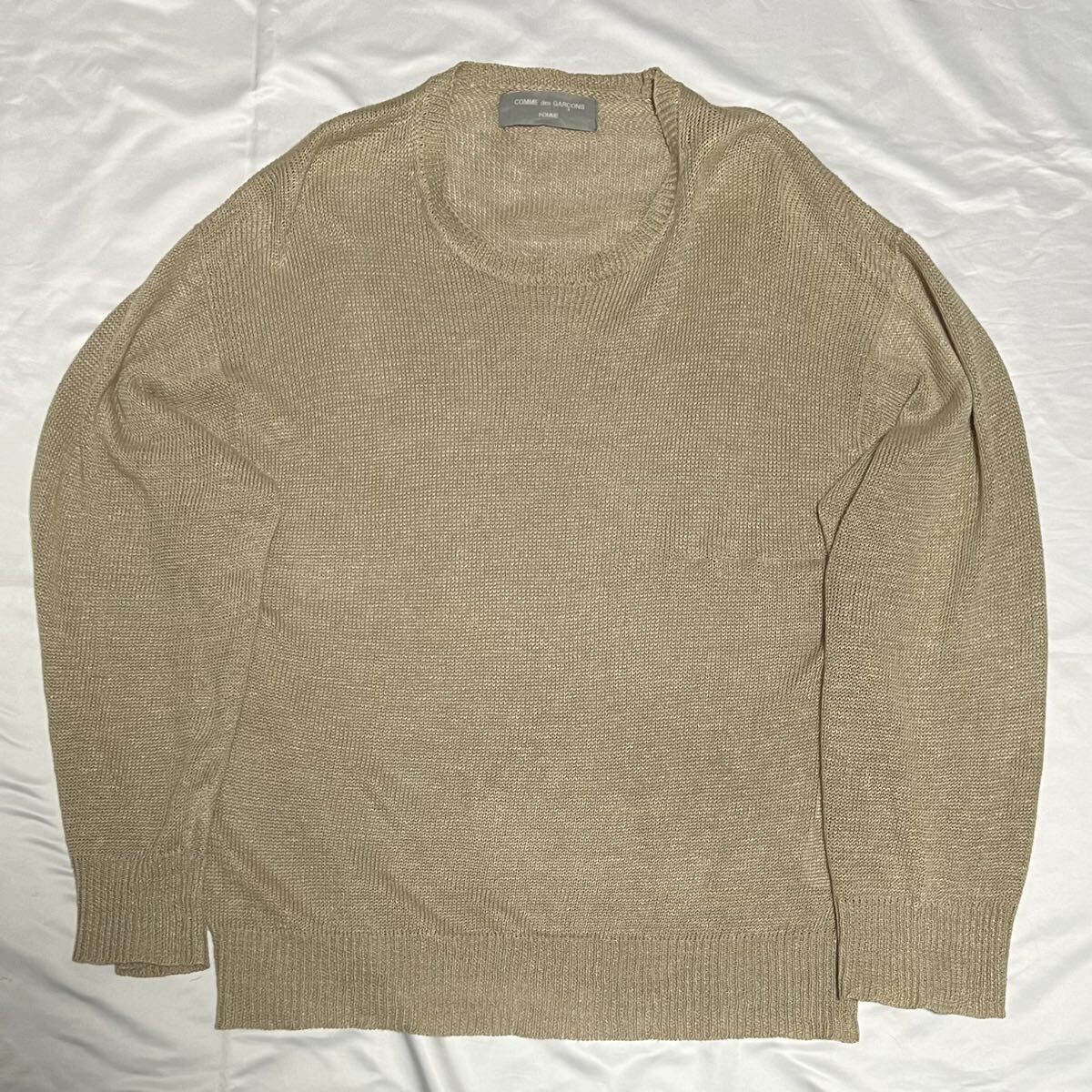 95SS COMME des GARCONS HOMME リネンニット 麻 ベージュ 1994 95SS COMME des GARCONS HOMME リネンニット 麻 ベージュ 1994