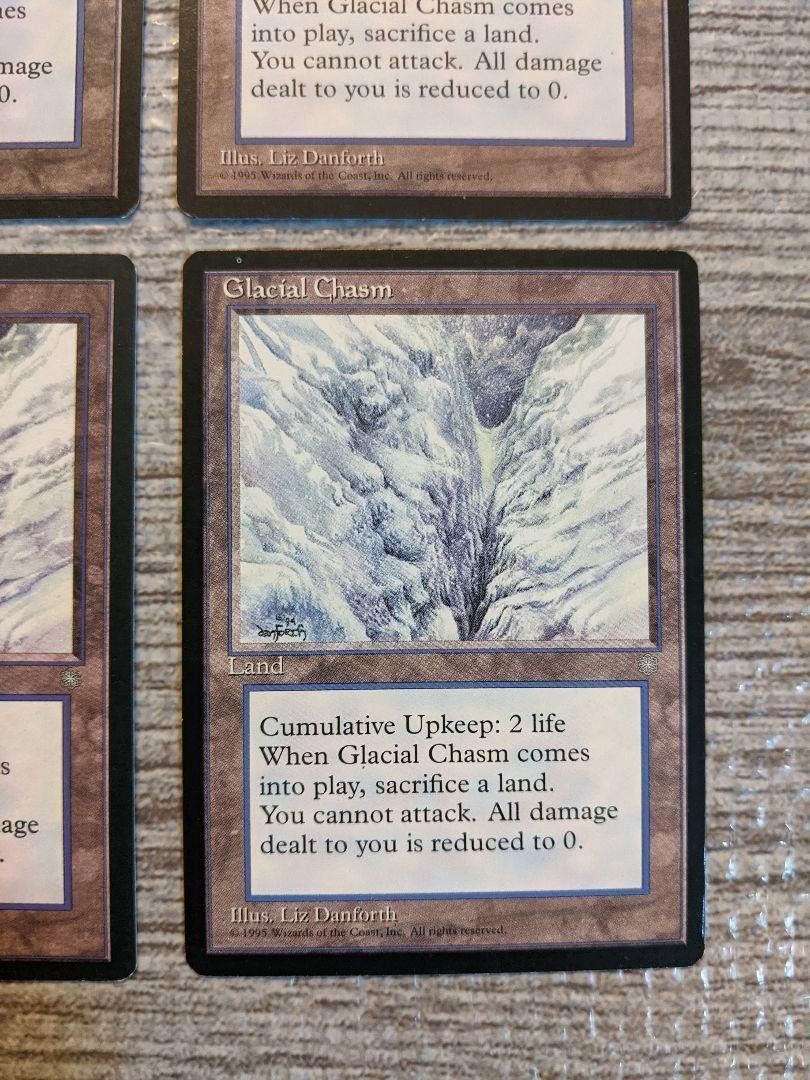 Mtg　Glacial Chasm　アイスエイジ版　４枚セット