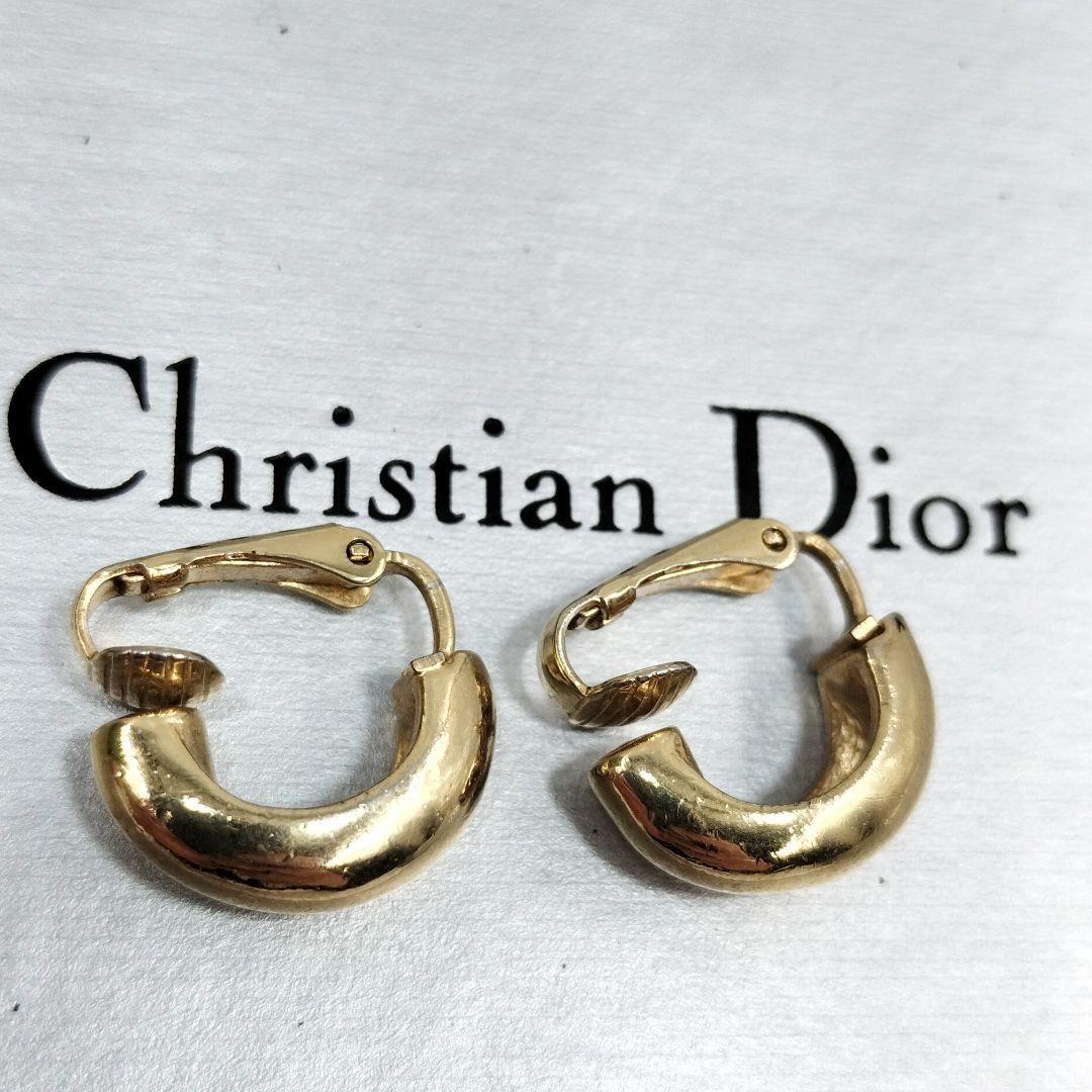 1円【人気】Christian Dior 1420-6 クリスチャン ディオール イヤリング ピアス ゴールド ペア ヴィンテージ アクセサリー_画像1