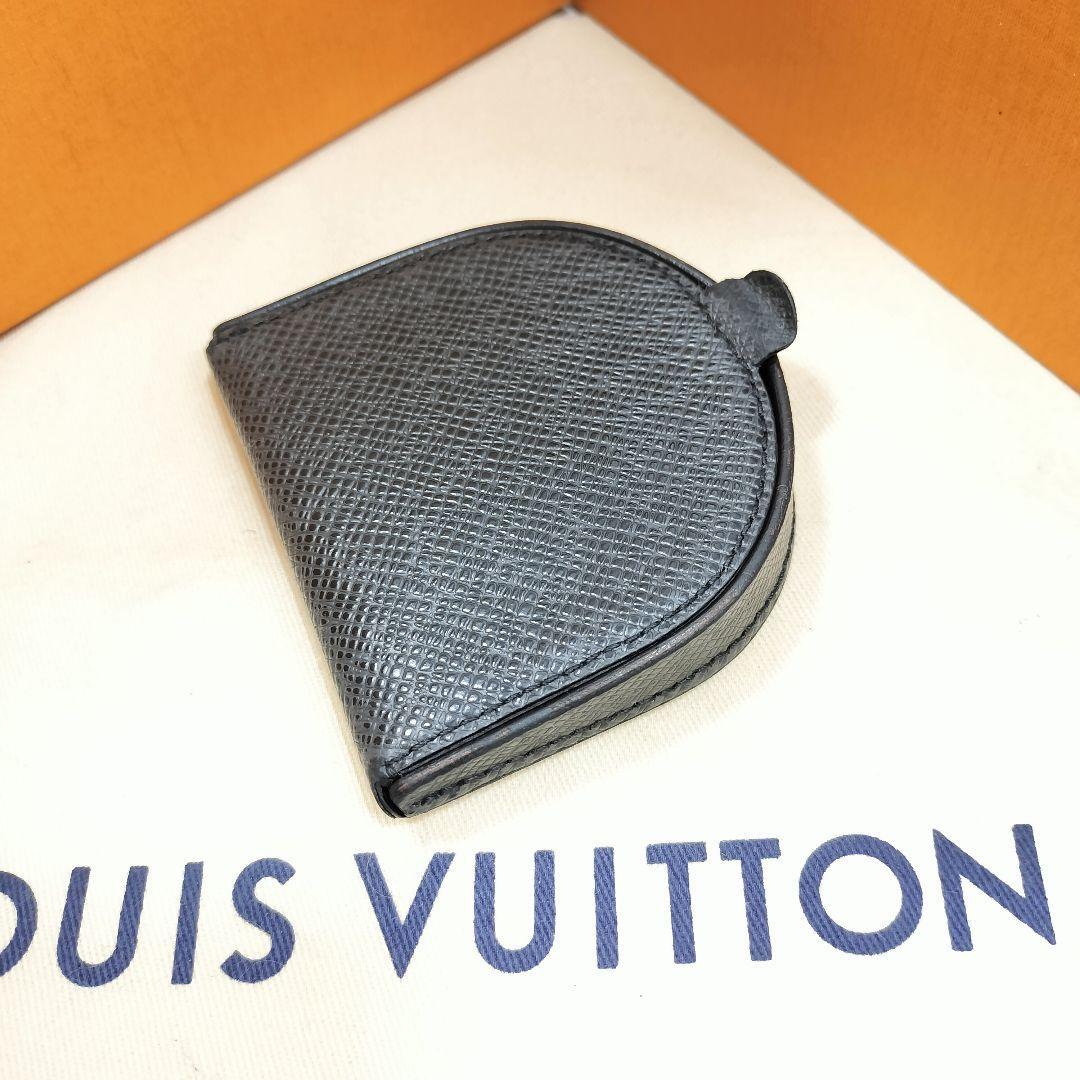 【美品】ルイヴィトン 1629 LOUISVUITTON コインケース 財布 小銭入れ タイガ ポルトモネ キュベット M30374 アルドワーズ ブラック 黒 1円_画像4