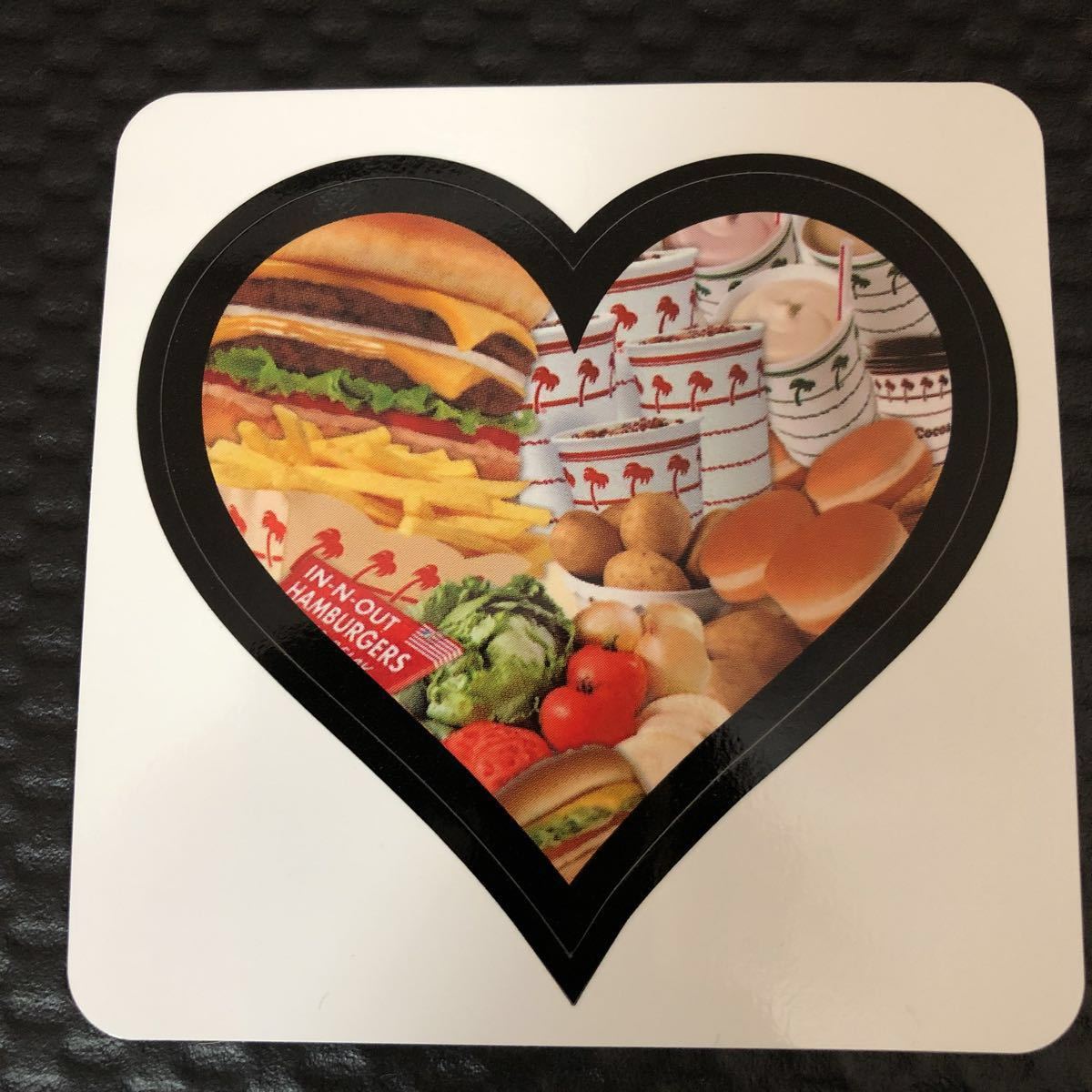 US★IN-N-OUT BURGER正規店購入【ステッカー・デカール】ハート USDM JDM ローライダーの画像1
