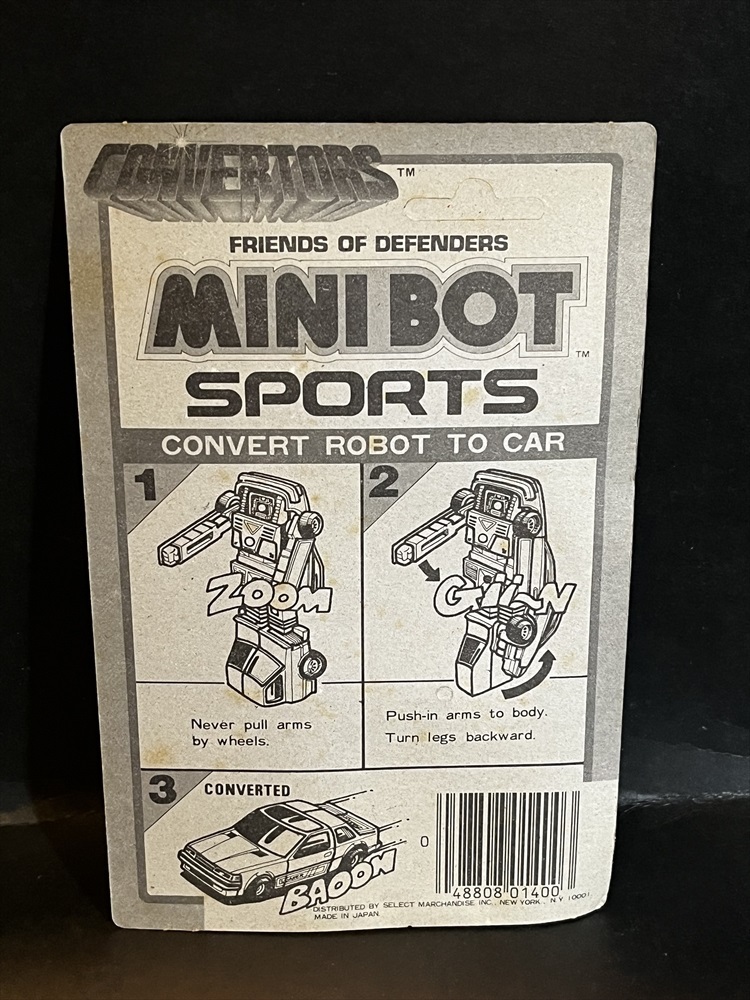 80年代 日本製 CONVERTORS MINIBOT 変形ロボット SPORTS 未使用品 トランスフォーム 合体 乗り物 車_画像3