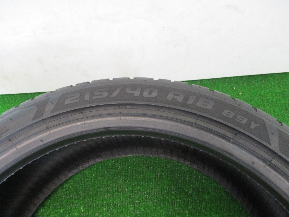 ■中古タイヤ■　215/40R18 89Y PIRELLI DRAGON SPORT TM プリウス ノア セフィーロ等 夏タイヤ オンロード 激安 送料無料 B505_PIRELLI