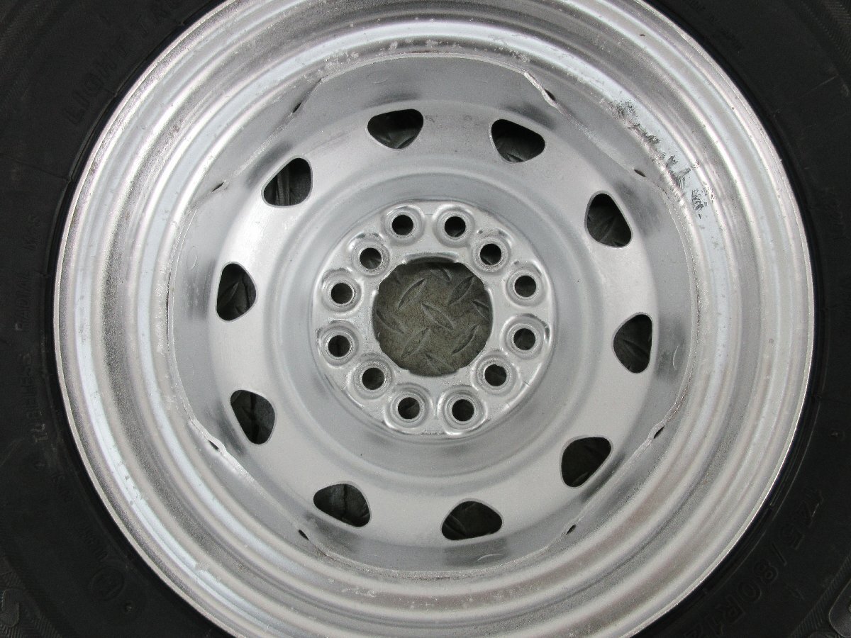 ■中古タイヤホイール■　12インチ 3.5J +35 4H 100/110/114.3 BRIDGESTONE W300 145/80R12 80/78N LT マルチ 冬 1円～ 激安 送料無料 K146_軽