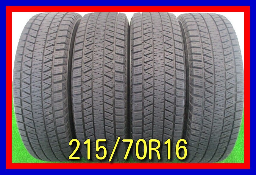 ■中古タイヤ■　215/70R16 100Q BRIDGESTONE BLIZZAK DM-V3 16インチ 4WD ハリアー等 冬タイヤ スタッドレス 激安 中古 送料無料 B453_中古タイヤ４本