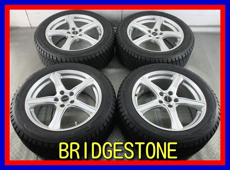 ■中古タイヤホイール■　BRIDGESTONE BALMINUM 18インチ 7.5J +42 5H 114.3 BRIDGESTONE DM-V2 225/55R18 98Q 4WD 激安 送料無料 K221_中古タイヤホイール４本