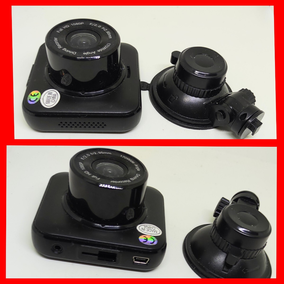 赤外線改造カメラAWESAFE 小型ドラレコ 車載カメラ 1080PフルHD 170度広角 G-センサー WDR IR76 モノクロ 改造済 ドライブレコーダー _画像3