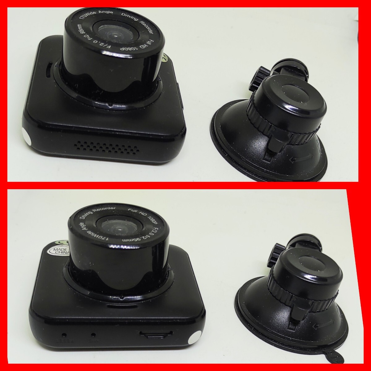 赤外線改造カメラAWESAFE 小型ドラレコ 車載カメラ 1080PフルHD 170度広角 G-センサー WDR IR76 モノクロ 改造済 ドライブレコーダー _画像2