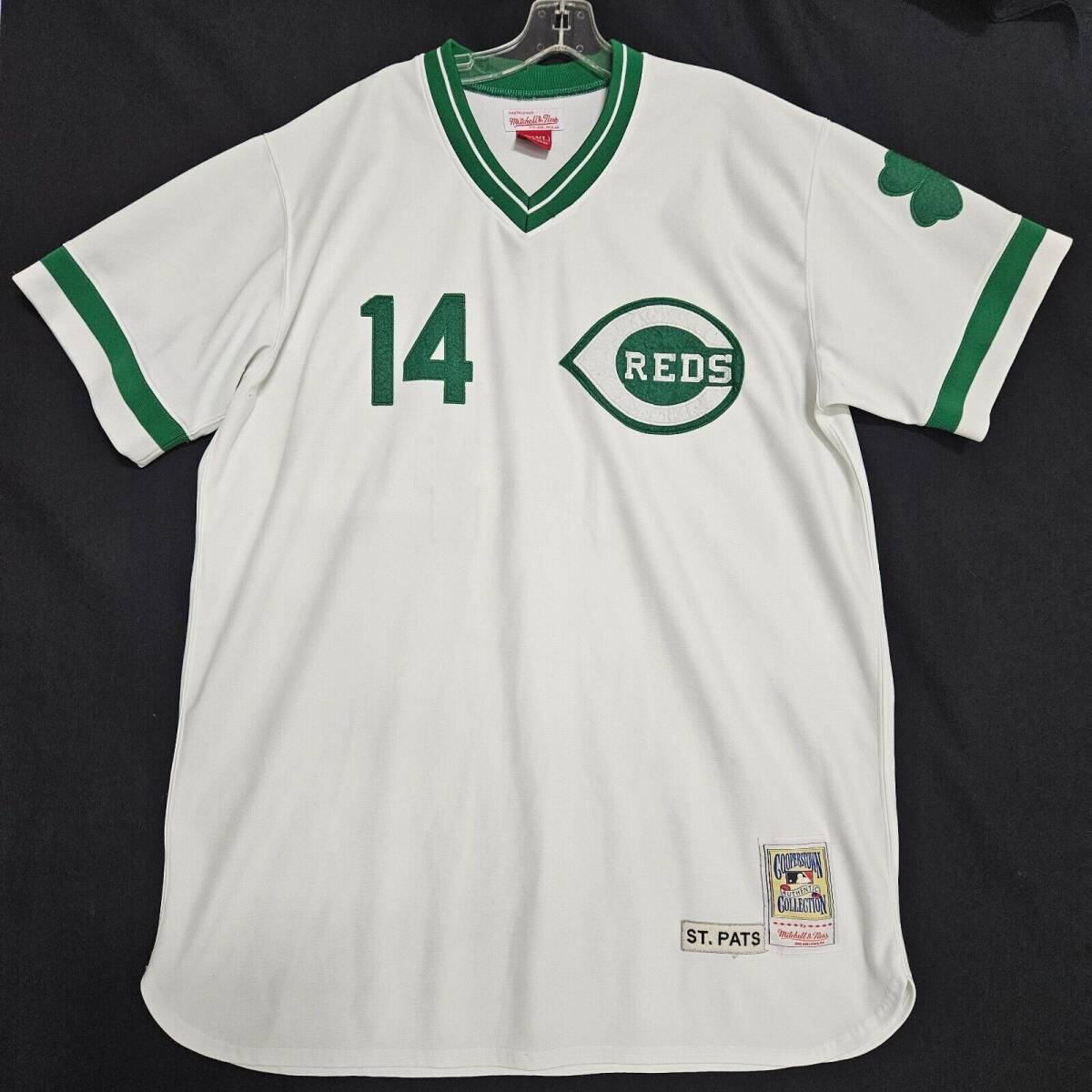 Pete Rose #14 Cincinnati Reds Mitchell Ness Cooperstown St Pats Jersey 54 3XL 海外 即決