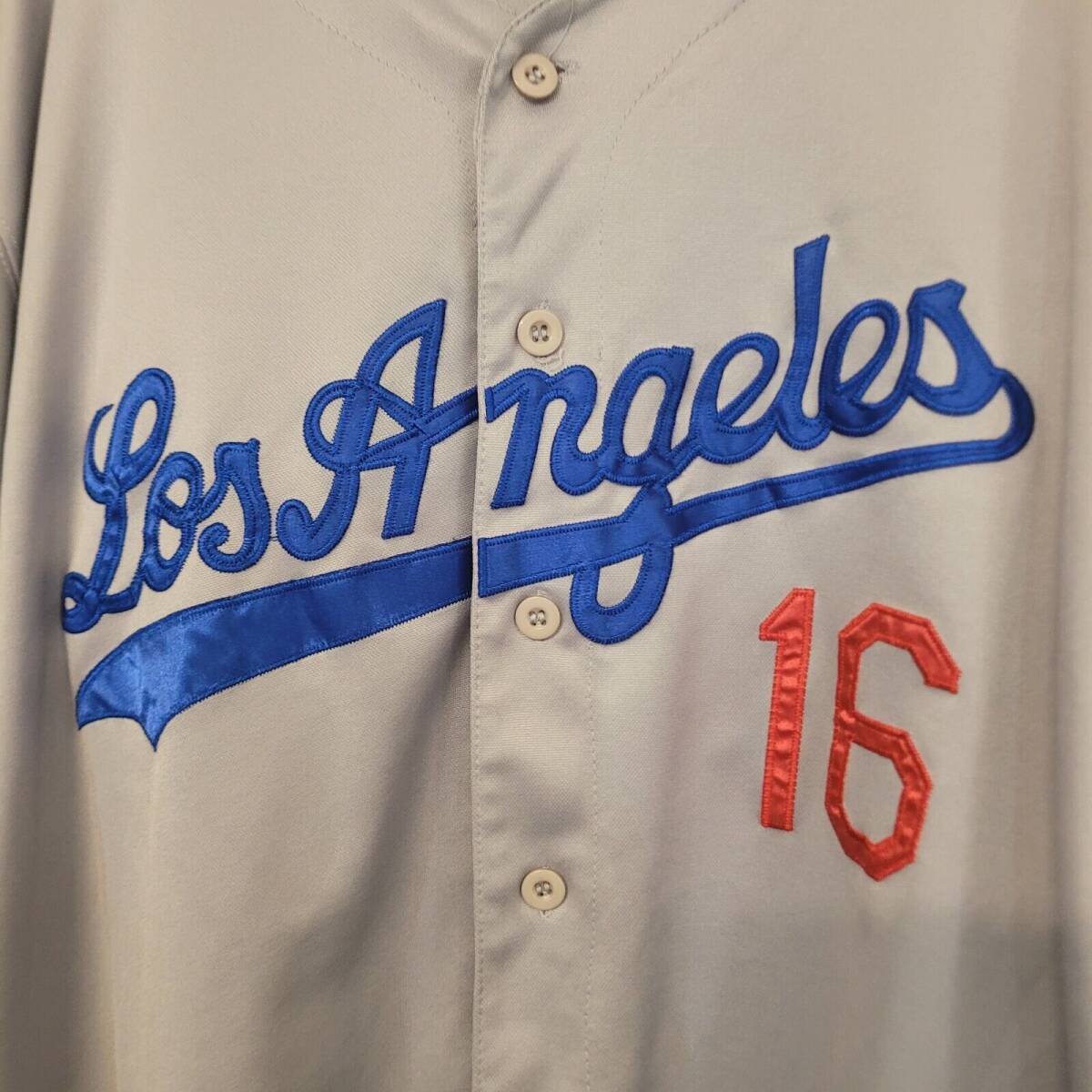 MLB Los Angeles Dodgers Andre Ethier 16 Gray 1955 Patch Jersey Mens 56 2XL 海外 即決の画像2