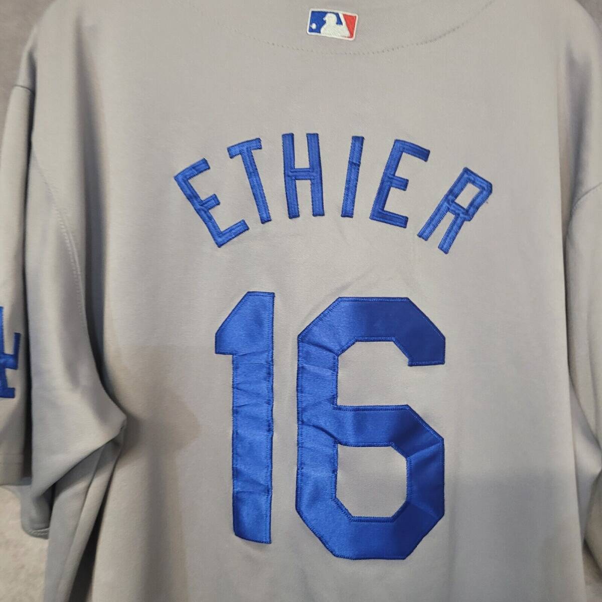 MLB Los Angeles Dodgers Andre Ethier 16 Gray 1955 Patch Jersey Mens 56 2XL 海外 即決の画像8