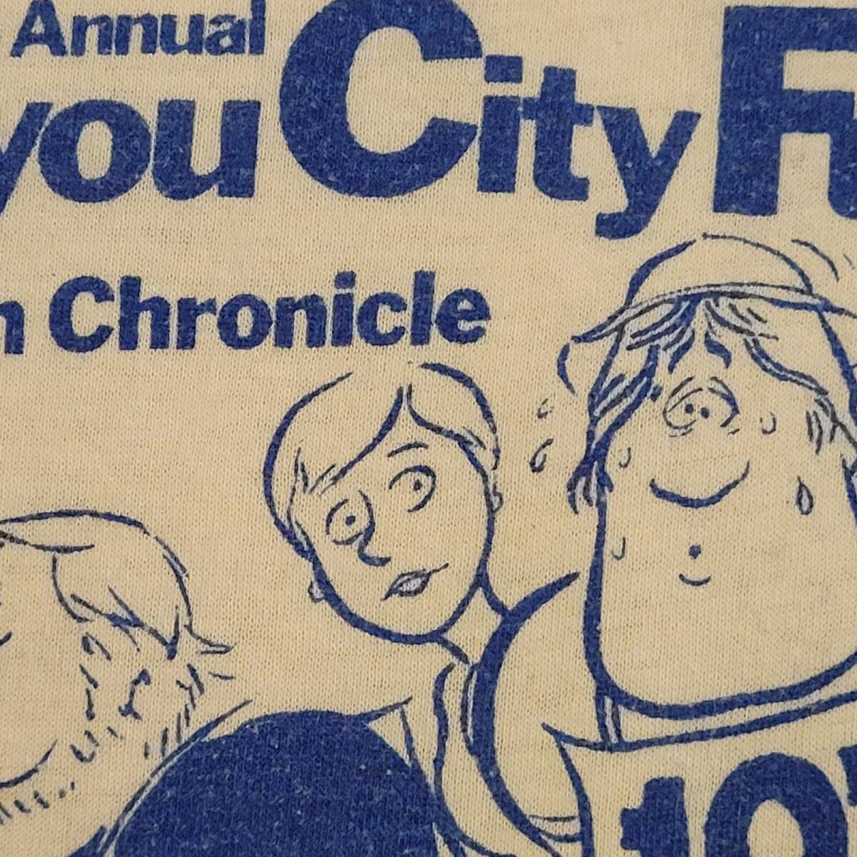 Vintage 1979 Bayou-City Funny Fun-Run Shirt L/XL 21.5x26.5 Houston Chronicles 海外 即決_Vintage 1979 Bayou 4