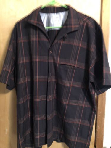 vintage shadow plaid flannel shirt By Sir Guy In Nevada Size L Brown 海外 即決の画像1
