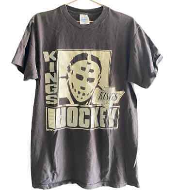 Tultex vintage rare Men's Gray single stitch Kings Hockey NHL T-Shirt Size L 海外 即決