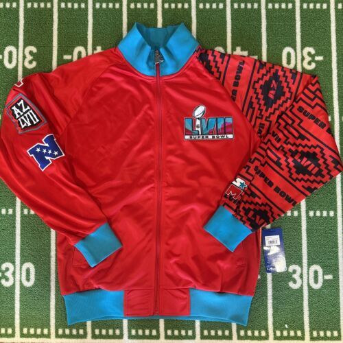 Starter x MSX by Michael Strahan Super Bowl LVII Full-Zip Track Jacket Red Sz L 海外 即決