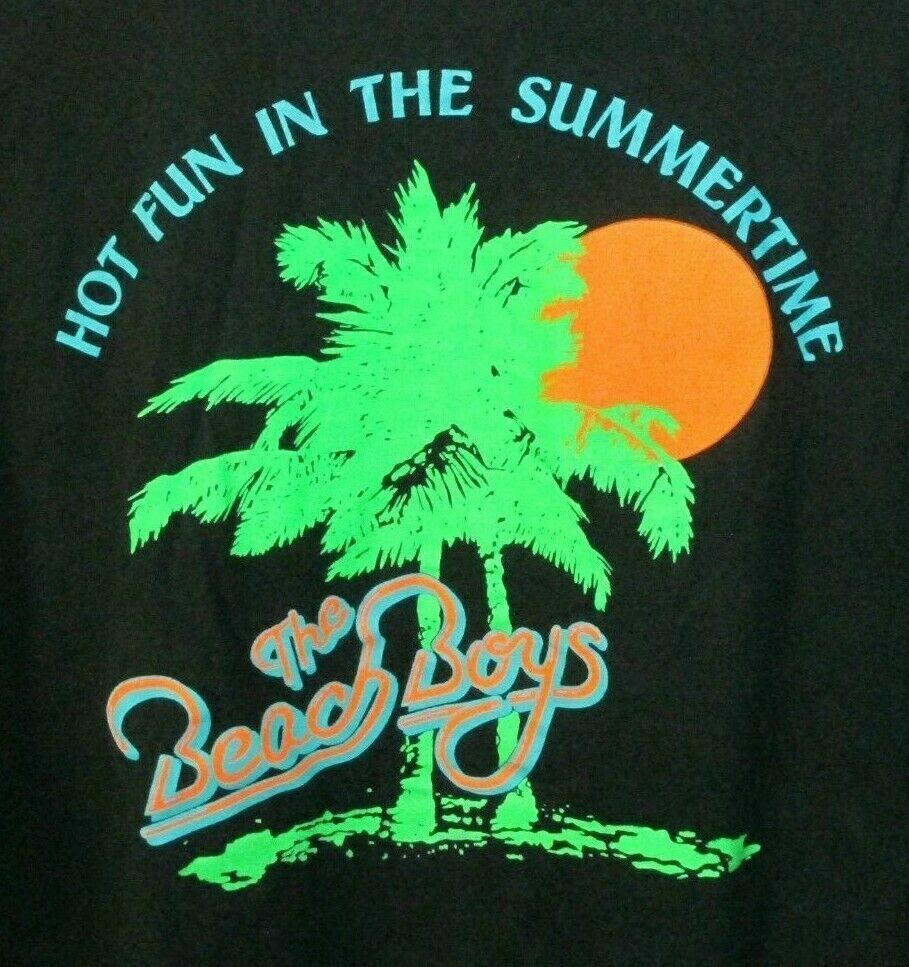 The Beach Boys Hot Fun in the Summertime Men's Black Shirt XL VTG 90s HTF RARE 海外 即決_The Beach Boys Hot 4