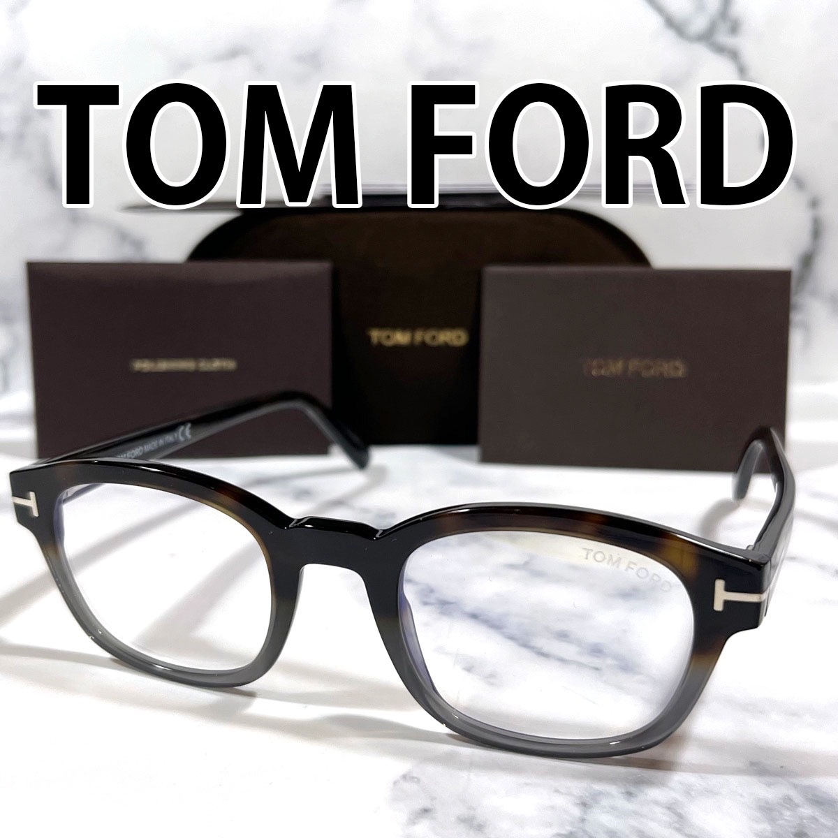 ★1円スタート★ 正規品 トムフォード TOMFORD TF5808 FT5808 055 鼈甲 サングラス メガネ 眼鏡_画像1