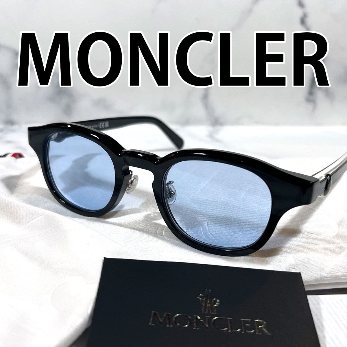 ★1円スタート★ カラーレンズ交換済み 正規品 モンクレール MONCLER ML5184 001 ブラック サングラス メガネ 眼鏡 モンクレ アイウェア の画像1