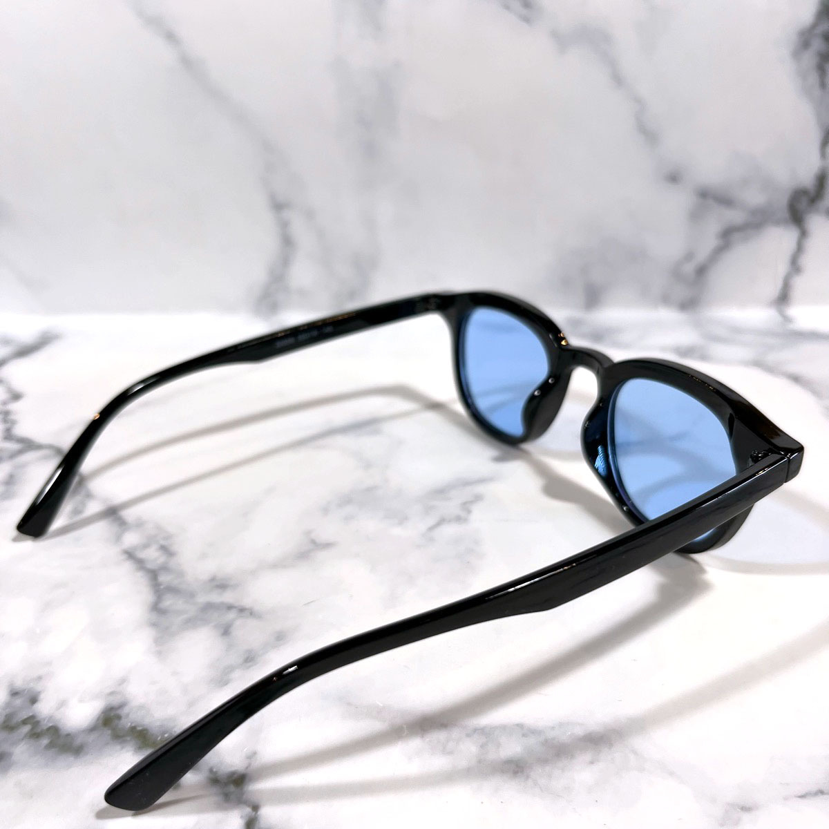 韓国 メガネ クリア サングラス 眼鏡 アイウェア ブラック ブルー_画像4