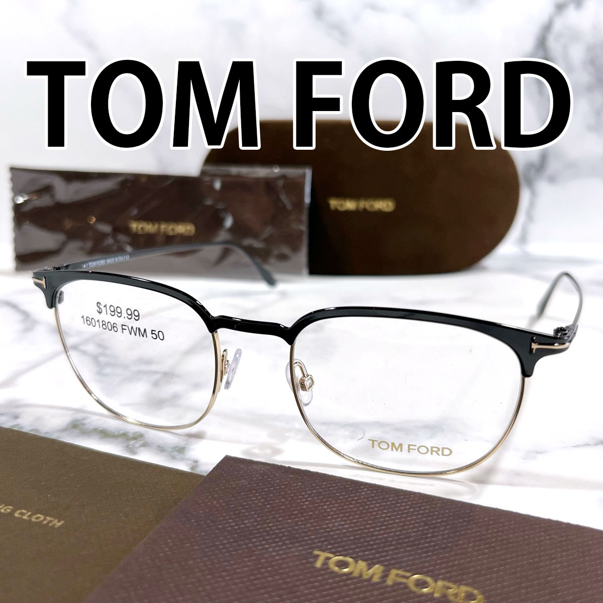 ★1円スタート★ 正規品 トムフォード TOMFORD TF5549 FT5549 001 サングラス メガネ 眼鏡_画像1