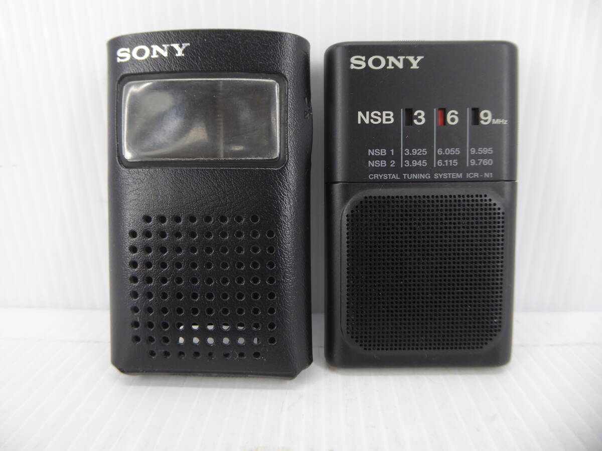 **SONY NSB exclusive use pocket radio ICR-N1 made in Japan operation goods freebie new goods with battery **