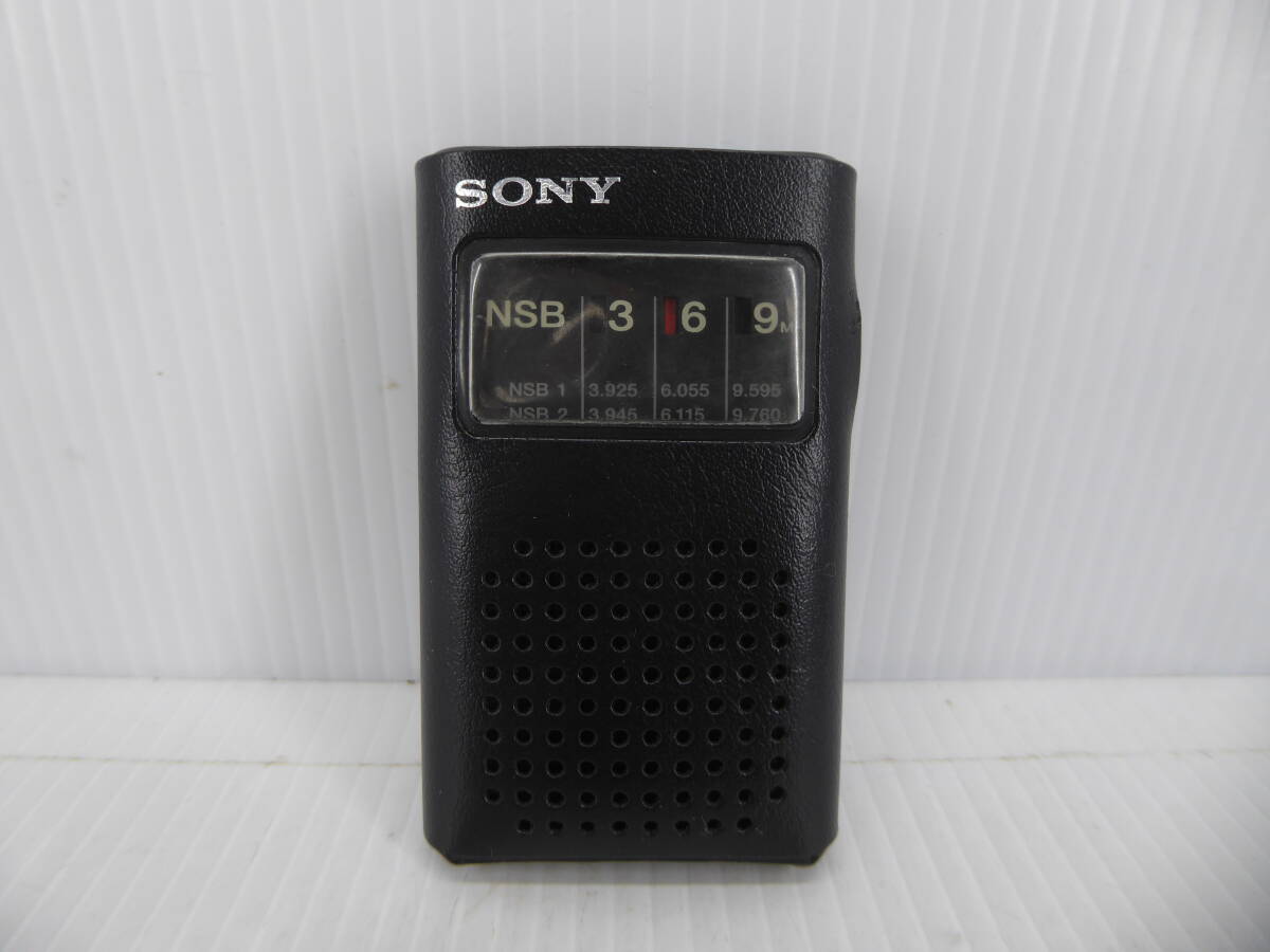 **SONY NSB exclusive use pocket radio ICR-N1 made in Japan operation goods freebie new goods with battery **