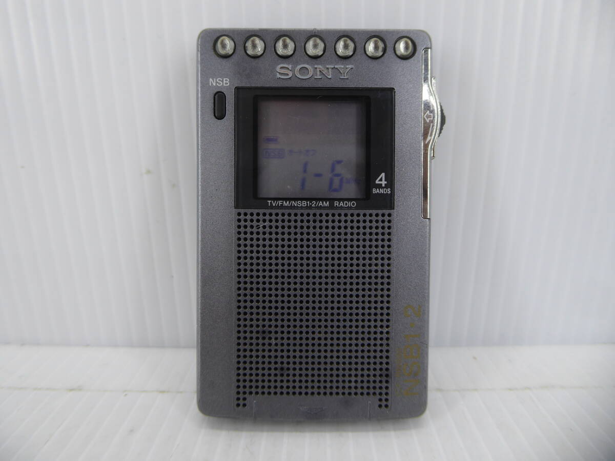 **SONY wide FM correspondence FM/NSB/AM pocket radio ICF-RN930 with defect operation goods freebie new goods with battery **