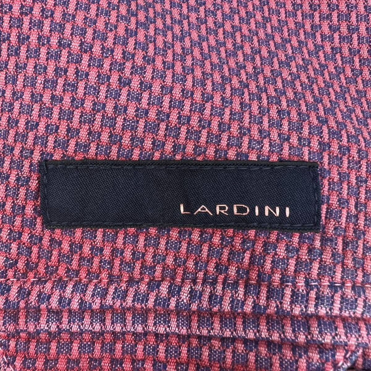  редкий цвет!!! Lardini [ взрослый цвет .]LARDINI tailored jacket 46 L общий рисунок b-tonie-ru имеется Италия производства стиль * розовый весна 