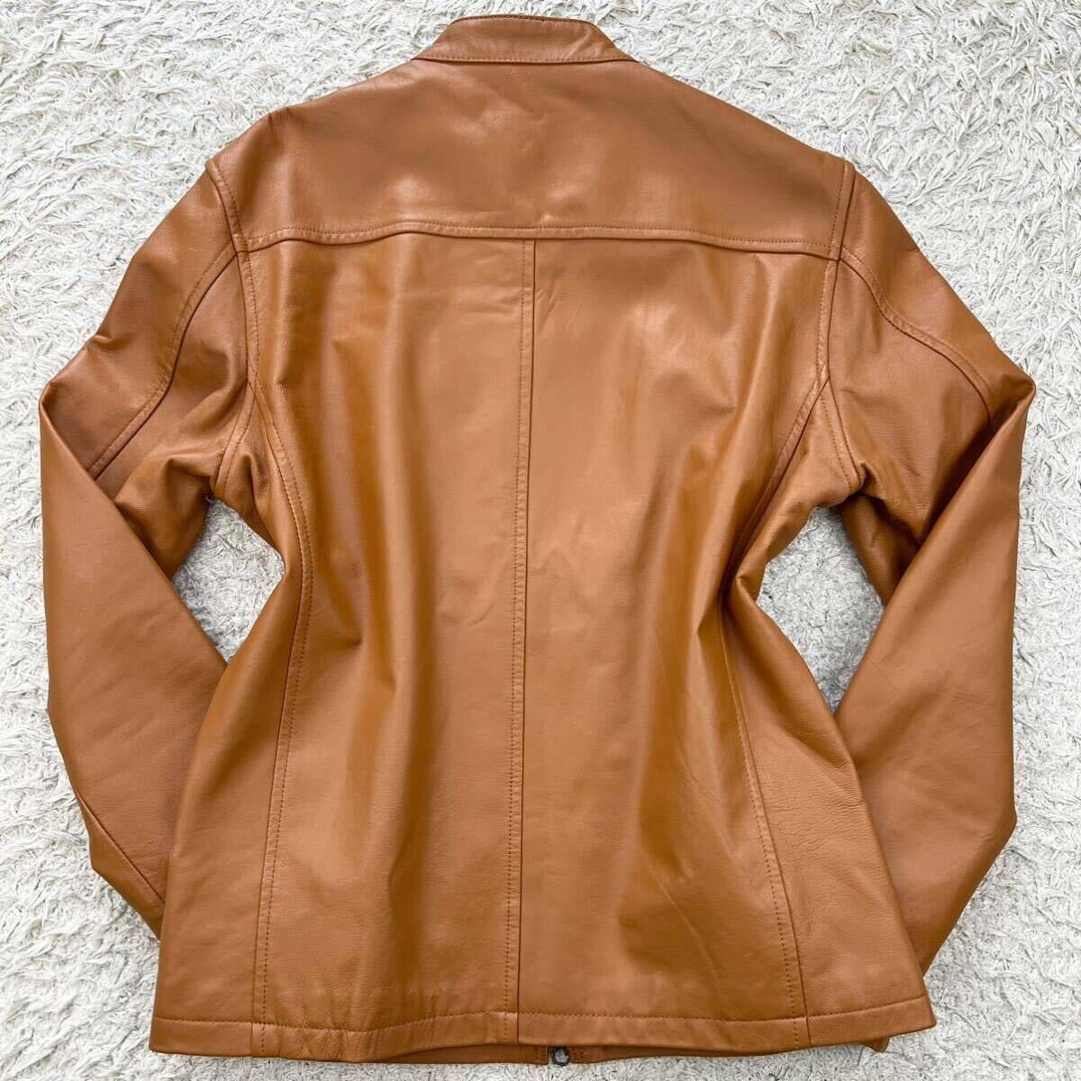  Ciaopanic [ adult surplus ]CIAO PANIC rider's jacket L sheep leather ram leather sheepskin dressing up * light weight Camel spring 