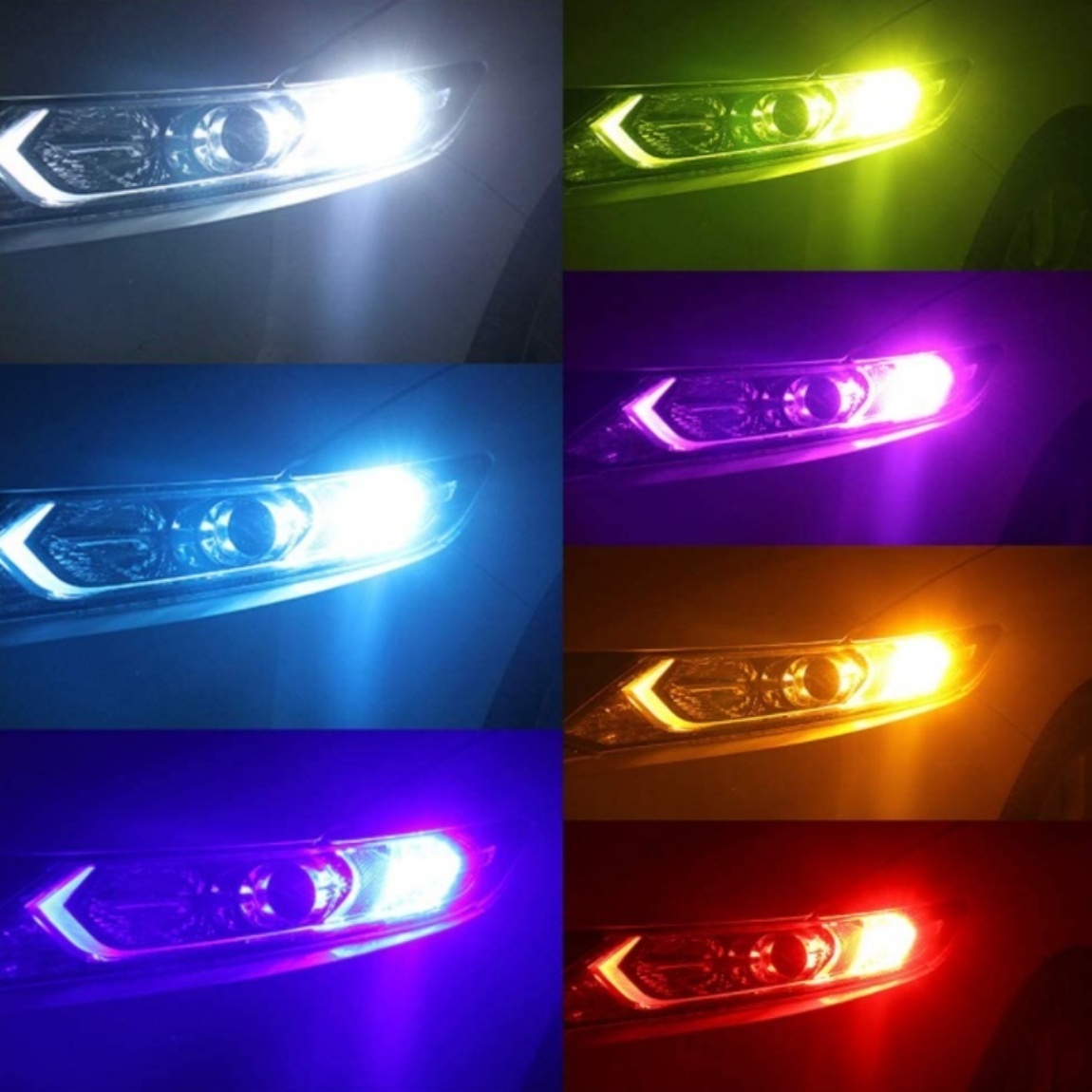 RGB カラーチェンジ T10/T15/T16 高輝度LED ポジション球 スモール球 12V 5050SMD カラー切替 2個セット_画像7