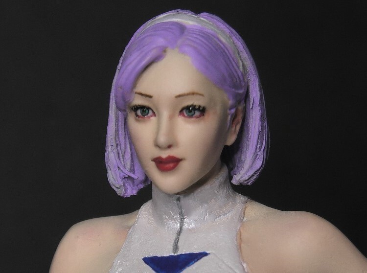  Hasegawa 1/12 real figure AI CYBER GIRL new work painting final product 