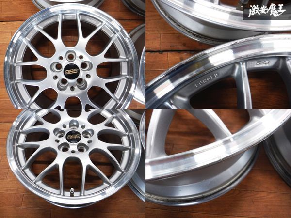 【売り切り】BBS RG-R RG714 鍛造 ホイール 17インチ 7J +48 PCD100 5穴 4本 レガシィ インプレッサ 86 BRZ プリウス ● ★ 棚1I3_画像4