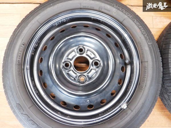 ダイハツ純正 14インチ スチール 鉄チン 4.5J 155/65R14 TOYO トーヨー nanoenergy3 ナノエナジー3 ムーヴ キャンバス タント ★ 棚1I2_画像4