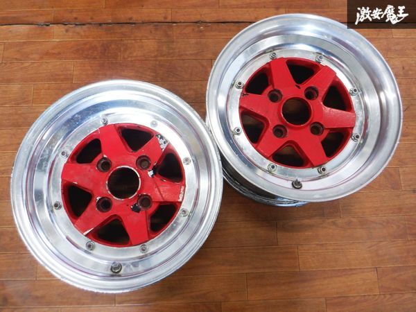 スピードスター SSR ロンシャン XR-4 ホイール 14インチ 7J +15 サイズ実測 PCD114.3 4穴 2本 旧車 AE86 レビン トレノ ★ 棚1F21の画像1