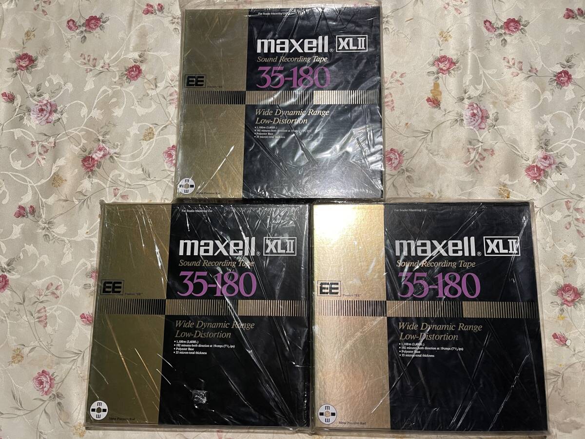 maxell XLII EE 35-180 超美品 メタル10号テープ 3本 オープンリールテープ_画像1