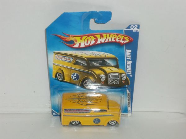 ◇HotWheels 右下158 DAIRY DELIVERY 黄_画像1