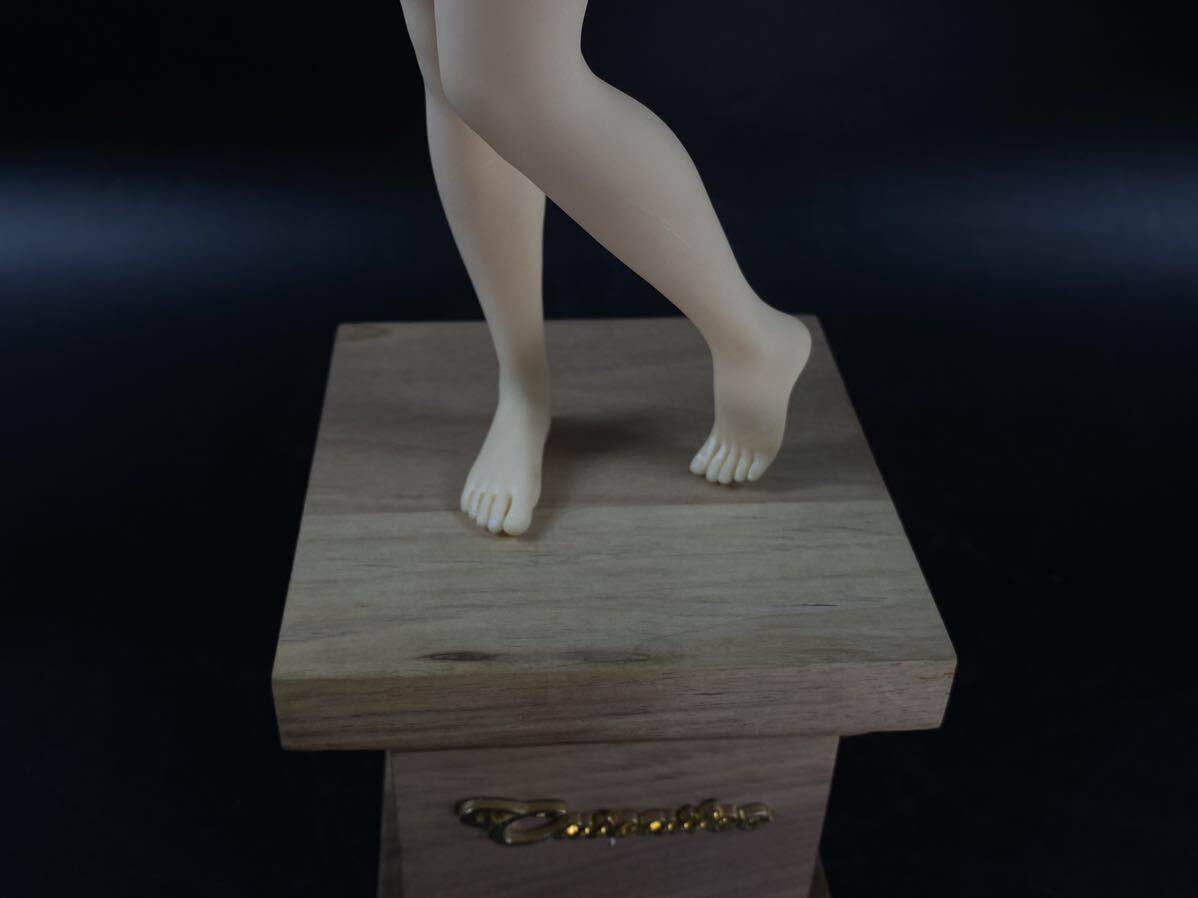 【福蔵】超大型 西洋美術 置物 美人 裸婦 ヌード 木座 樹脂製 少女 女神 女性 高38.7cm_画像8
