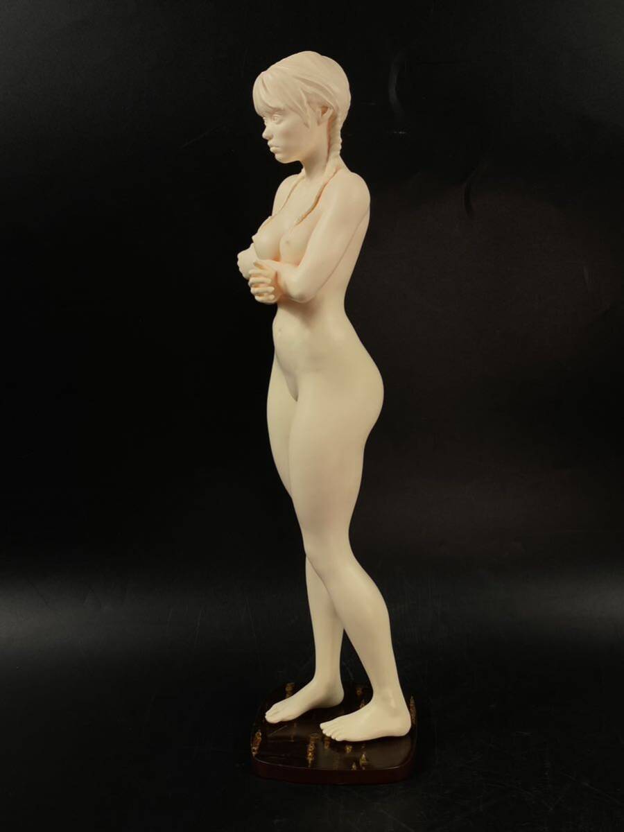 【福蔵】超大型 西洋美術 置物 美人 裸婦 ヌード 樹脂製 少女 女神 女性 高36cm_画像2