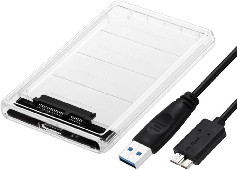 透明な 2.5インチ HDDケース USB 3.0接続 SATA対応 HDD/SSD 外付け ドライブ ケース ネジ&工具不要 簡単着脱 Windows/Mac/Linux等適用_画像1