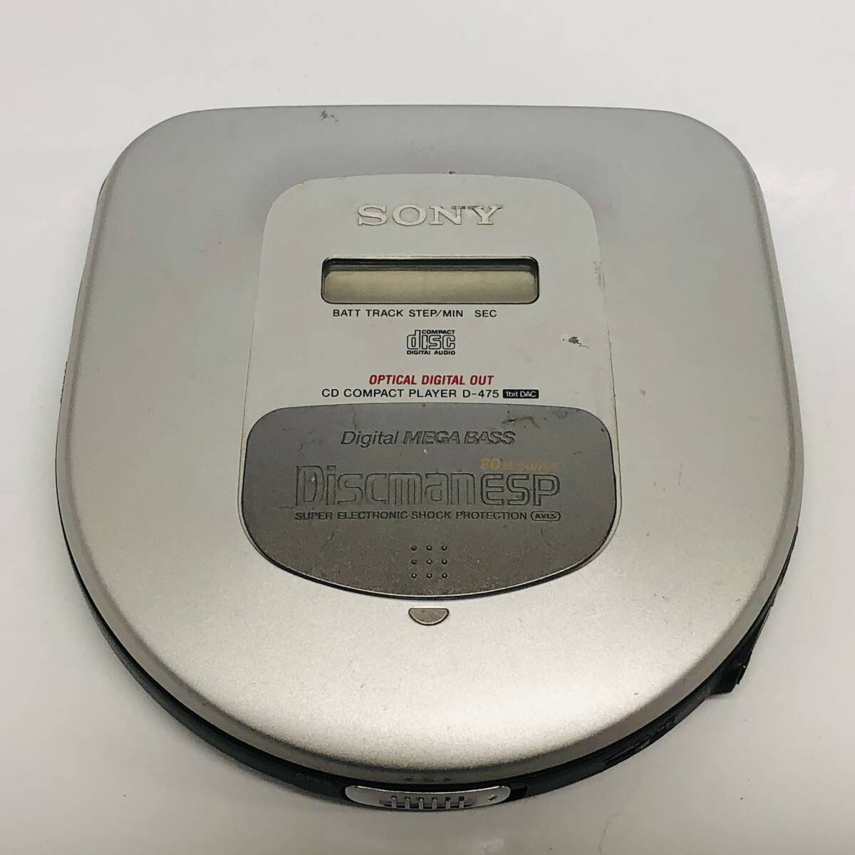 ●動作品 ソニー D-475 CDウォークマン SONY シルバー WALKMAN ポータブルCDプレーヤー 音響機器 オーディオ CD COMPACT PLAYER N660_画像1