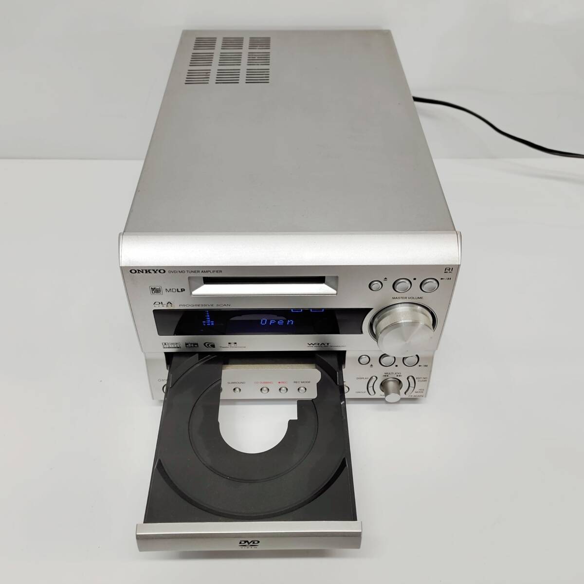●オンキョー FR-9GXDV DVD/MDチューナーアンプ ONKYO リモコン付き センターユニット 音響機器 オーディオ L1209の画像4